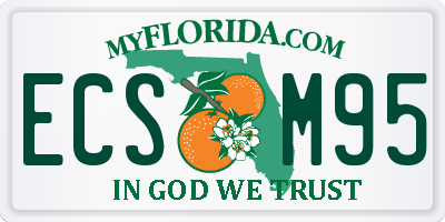 FL license plate ECSM95