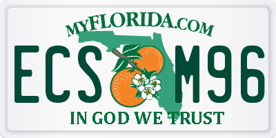 FL license plate ECSM96