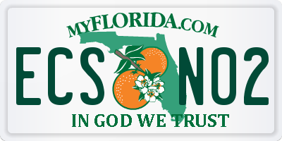FL license plate ECSN02