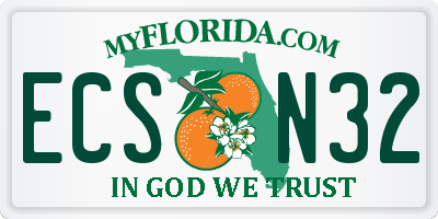 FL license plate ECSN32