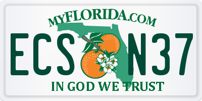 FL license plate ECSN37