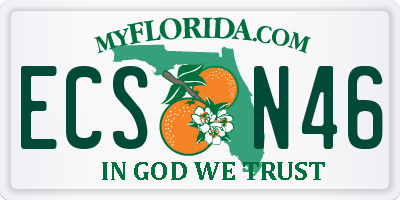 FL license plate ECSN46