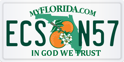 FL license plate ECSN57