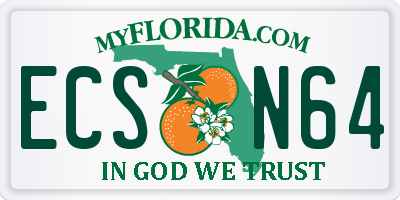 FL license plate ECSN64