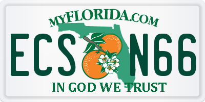 FL license plate ECSN66