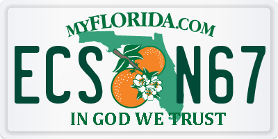 FL license plate ECSN67