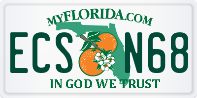 FL license plate ECSN68