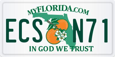 FL license plate ECSN71