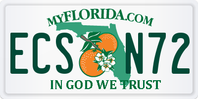 FL license plate ECSN72