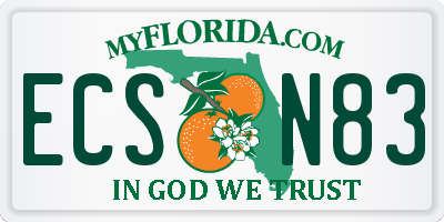 FL license plate ECSN83