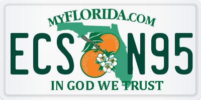 FL license plate ECSN95