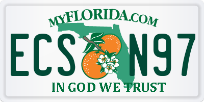 FL license plate ECSN97