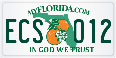FL license plate ECSO12