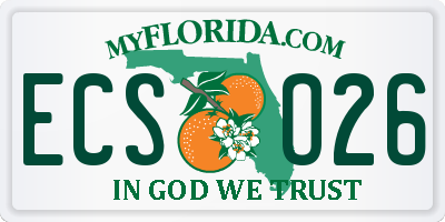 FL license plate ECSO26