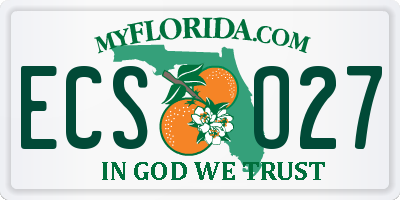 FL license plate ECSO27