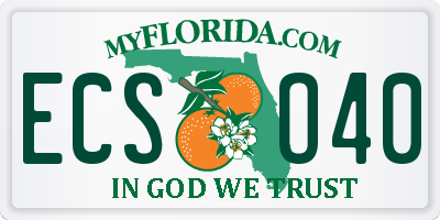 FL license plate ECSO40