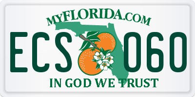 FL license plate ECSO60