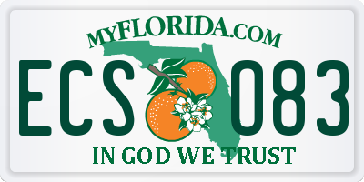 FL license plate ECSO83