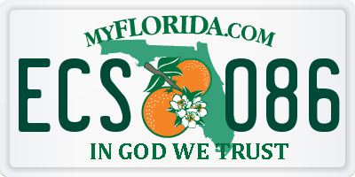 FL license plate ECSO86