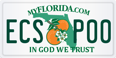 FL license plate ECSP00
