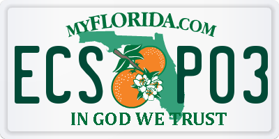 FL license plate ECSP03