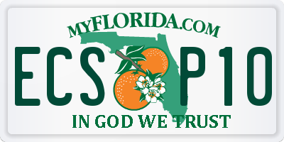 FL license plate ECSP10