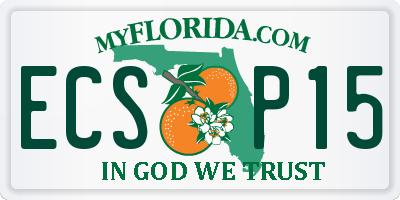 FL license plate ECSP15