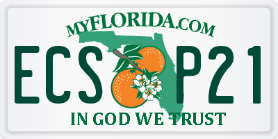 FL license plate ECSP21