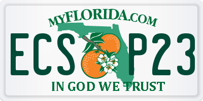 FL license plate ECSP23