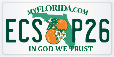 FL license plate ECSP26