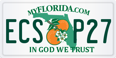FL license plate ECSP27