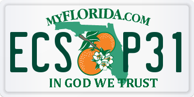 FL license plate ECSP31