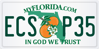 FL license plate ECSP35