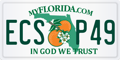FL license plate ECSP49