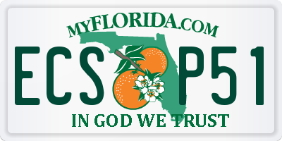 FL license plate ECSP51