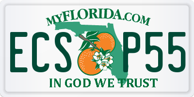 FL license plate ECSP55