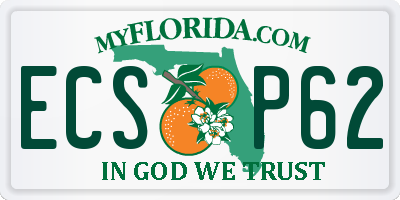 FL license plate ECSP62