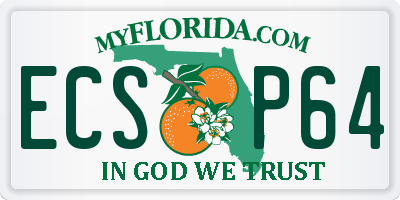 FL license plate ECSP64