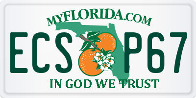 FL license plate ECSP67