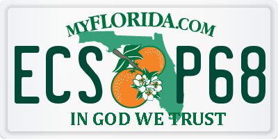FL license plate ECSP68
