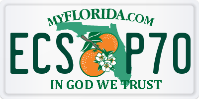FL license plate ECSP70