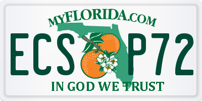 FL license plate ECSP72