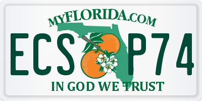 FL license plate ECSP74