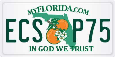 FL license plate ECSP75
