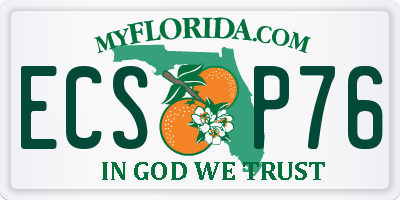 FL license plate ECSP76