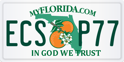 FL license plate ECSP77