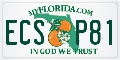 FL license plate ECSP81
