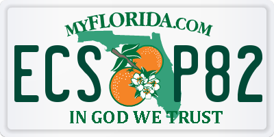 FL license plate ECSP82
