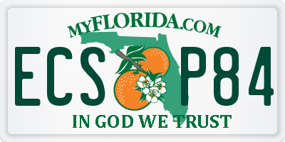 FL license plate ECSP84