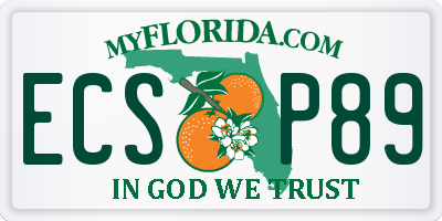 FL license plate ECSP89